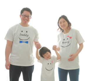 家族写真　お揃いTシャツ